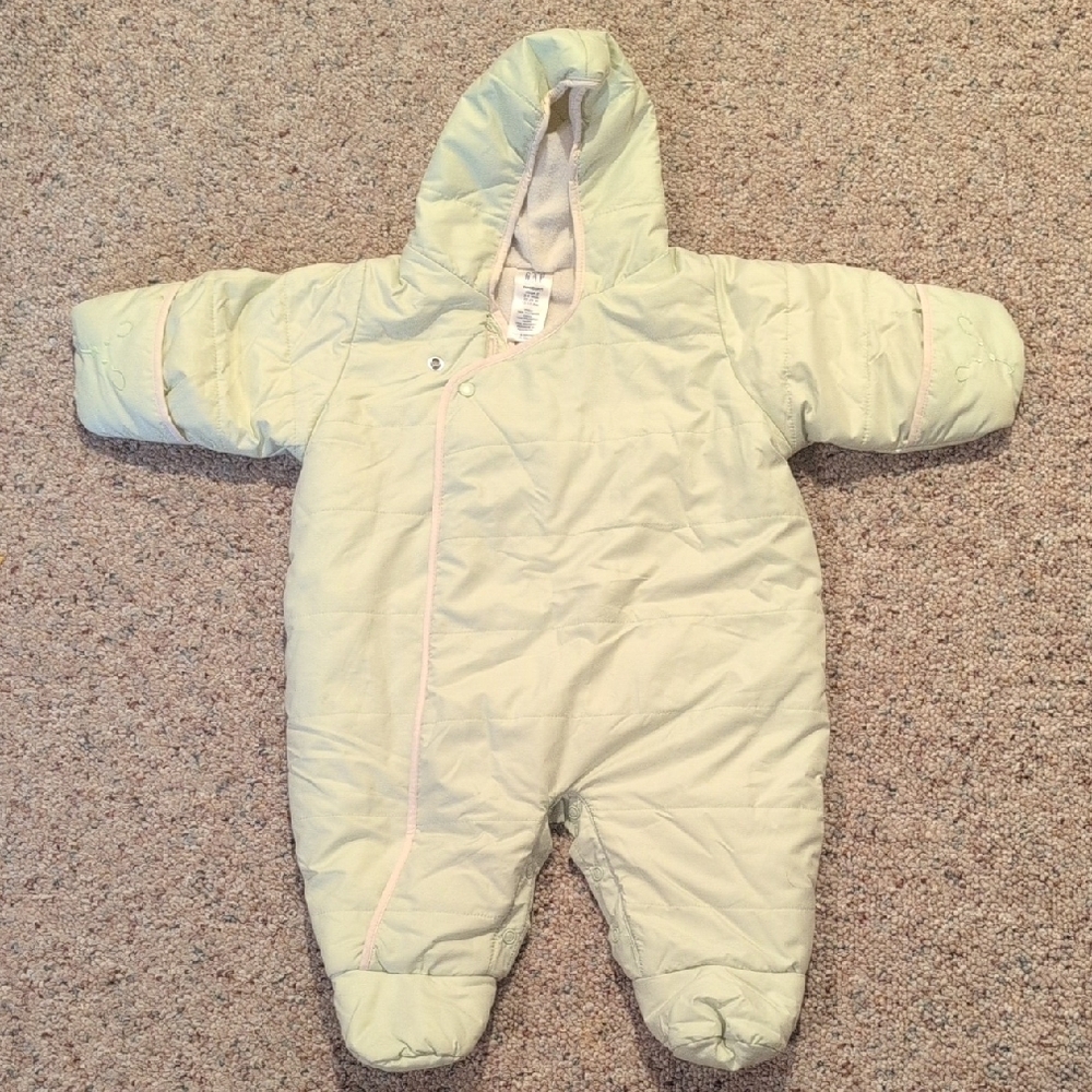 Baby GAP Cream Hooded Snowsuit
